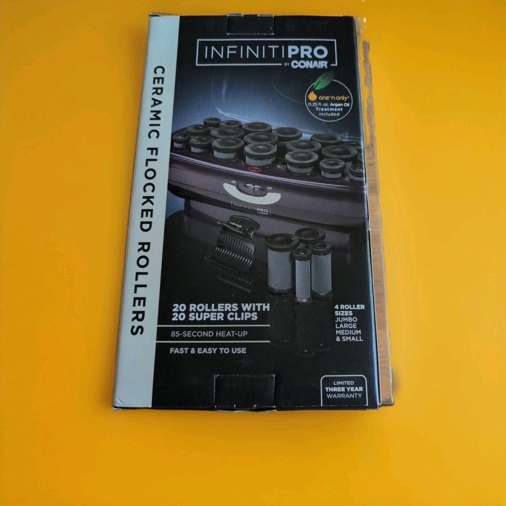 Conair Infiniti Pro Hot Rollers 20 Ceramic Flocked Rollers Curlers Clips CHV27R